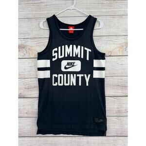 Nike‎ Lebron James Summit County Tank Top Mens Small Black Embroidered Lion
